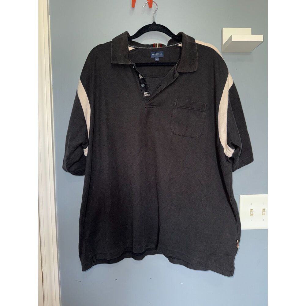 Men's Burberry Golf Black Front Pocket Polo | Size XXL | Quiet Luxury, Menswear